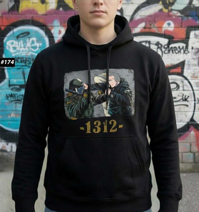 XS S M L XL XXL | Худи Черное WEEKEND OFFENDER 1312 | Cotton 100%