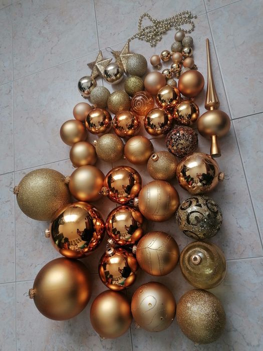 Decoração de Natal dourado