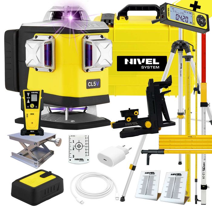 Laser krzyżowy CL5V fioletowy Bluetooth DYSTRYBUTOR NIVEL SYSTEM Dalmierz gratis!