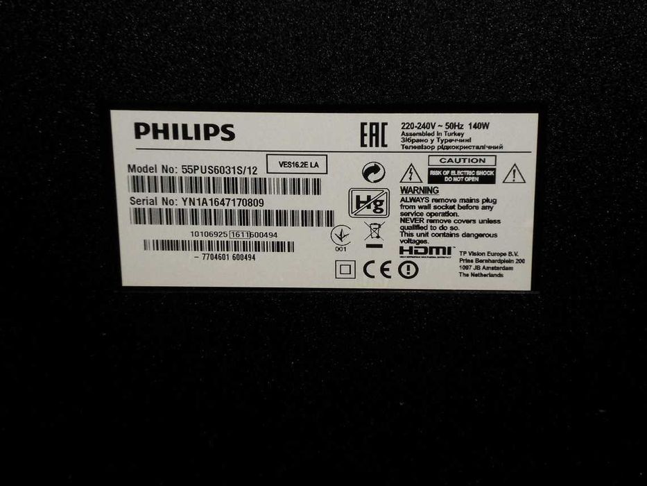 LED tv  55 "  4K Smart-tv. wi-fi dvb-t/2 gwarancja