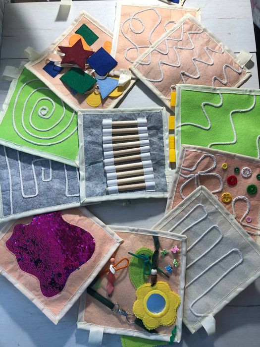 Фетровій великий сенсорній - тактильній набір.