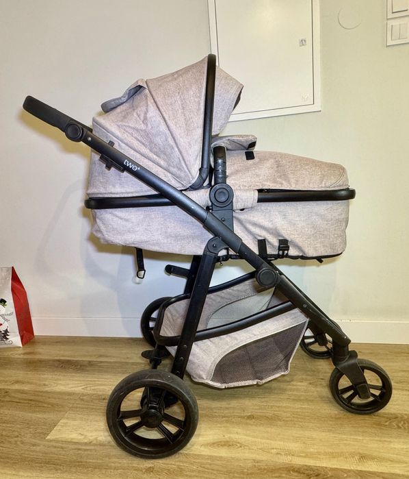 Carrinho Bebé 3 em 1 Asalvo Convertible Two+ 2 Bege COMPLETO