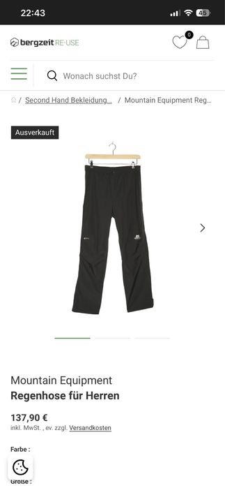 Штани Mountain Equipment Gore-Tex | XL | ‼️