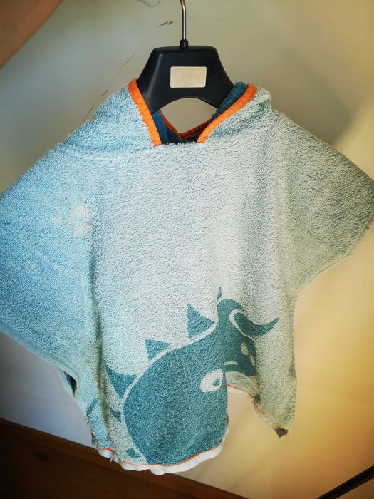 TUKAN ręcznik poncho z kapturem dinozaur 60x120cm