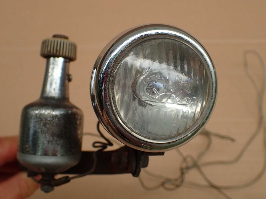 Halus Junior zabytkowe dynamo rowerowe + lampa przód + tył lata 50/60 Diamant NSU