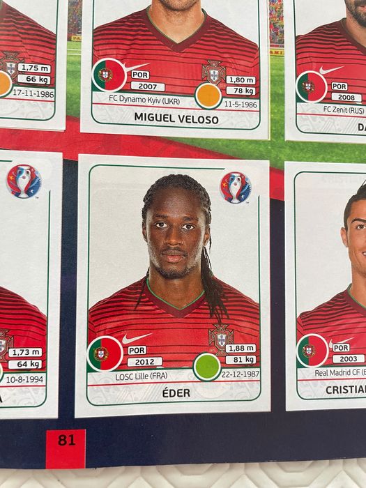 Caderneta Euro 2016 - Portugal campeão