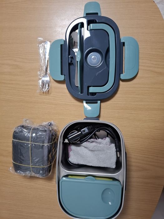 Lancheira eléctrica 12 V/24 V/220 V, 1,5 L, aço inoxidável - NOVO