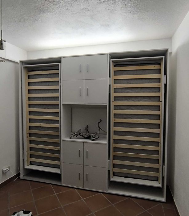 Estruturas de cama em madeira branca. Com ou sem colchão