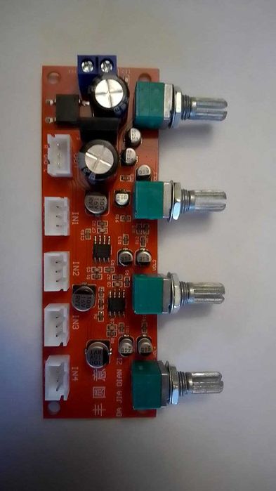 Стерео микшер 4 входа