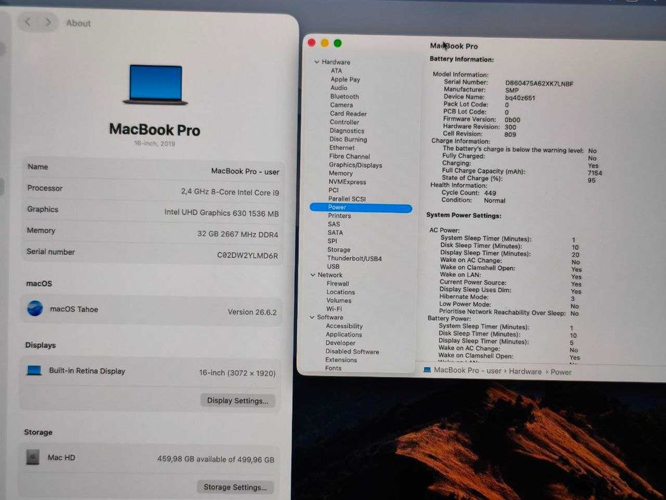Продам MacBook Pro 16 (2019) i9 32 RAM/512 SSD