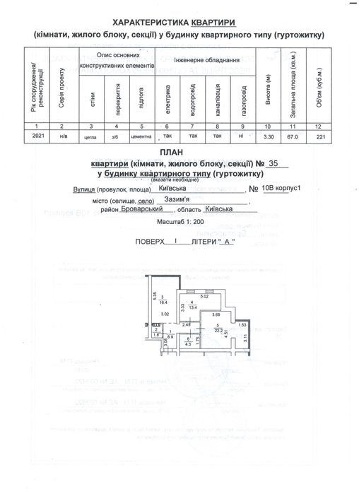продам 2х кімнатну 67м2, 1 поверх, с. Зазим'я вул. Київська 10В , ЖК Desna Park Residence