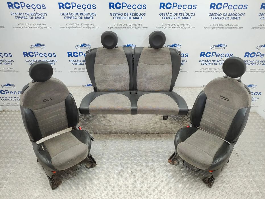 Conjunto Bancos Pele Tecido Fiat 500 312 2007 - 2024