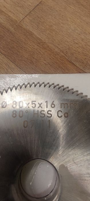 Frez 80x5x16 mm 80 stopni HSS Co