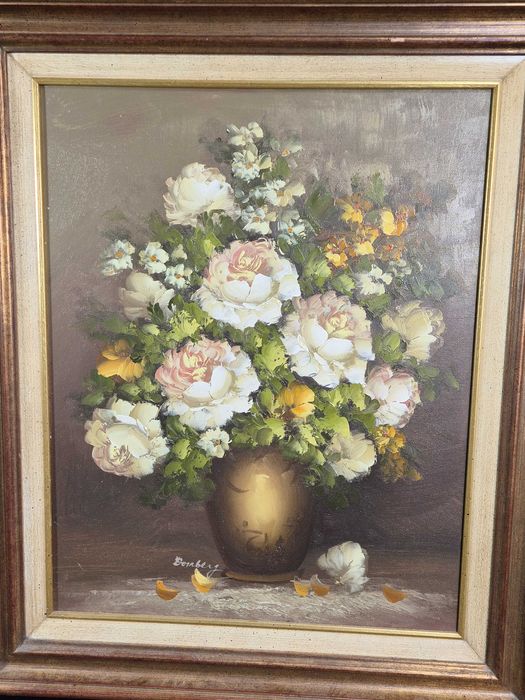 bukiet kwiatów ,obraz olejny anton   domberg