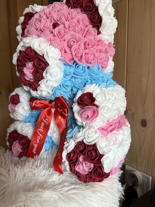 Miś z róz  35 cm