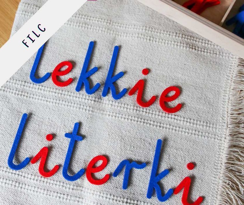Zestaw: ruchomy alfabet z filcu + mata + karty PDF Montessori