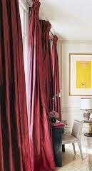 2 Cortinas Pink Avermelhado Escuro Acetinados