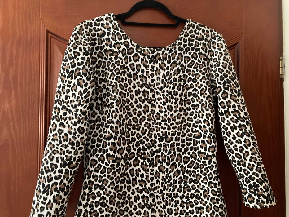 Sukienka w panterkę zamek L jak masełko
