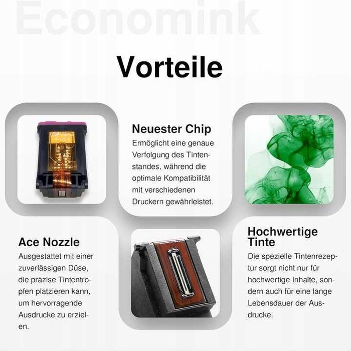 Zestaw 2x Czarny Tusz do Drukarki HP 305 XL DeskJet 2710