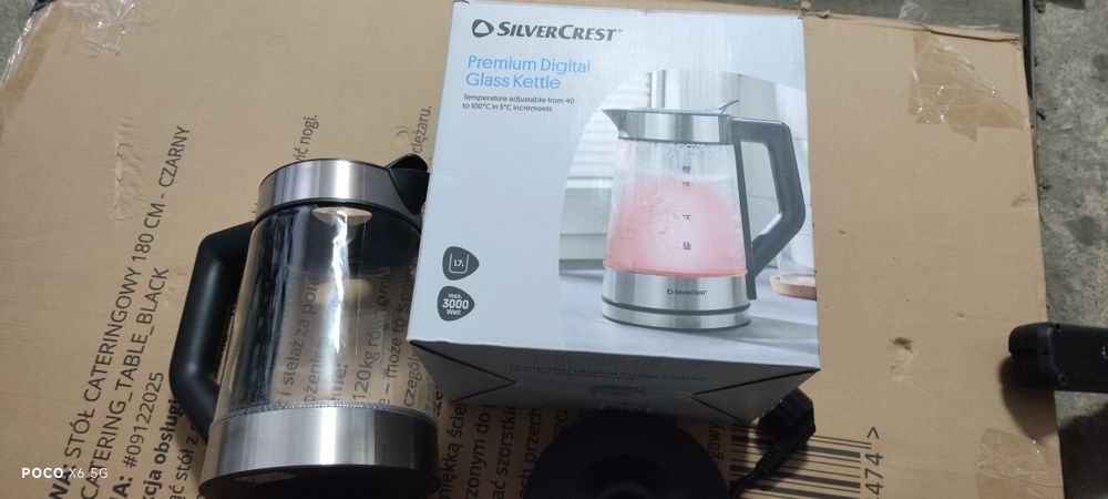 Silvercrest czajnik premium szklany elektryczny niekompletny
