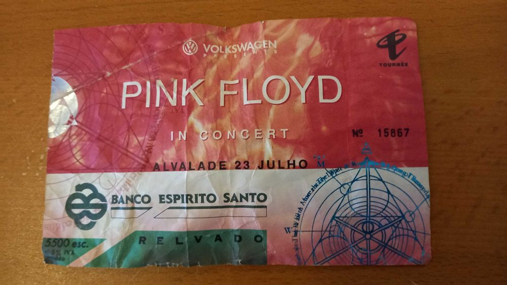 Bilhetes de concertos usados (para colecionadores)