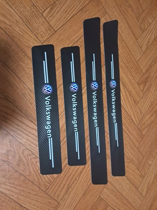 Наклейки на пороги захисна плівка карбон VW SKODA Audi BMW NISSAN FORD