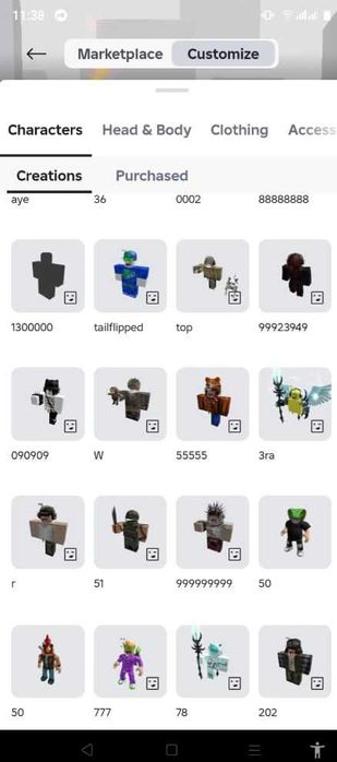 акаунт роблокс жирный