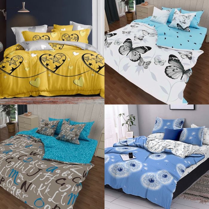 Постельное белье с простыней на резинке Бязь Gold