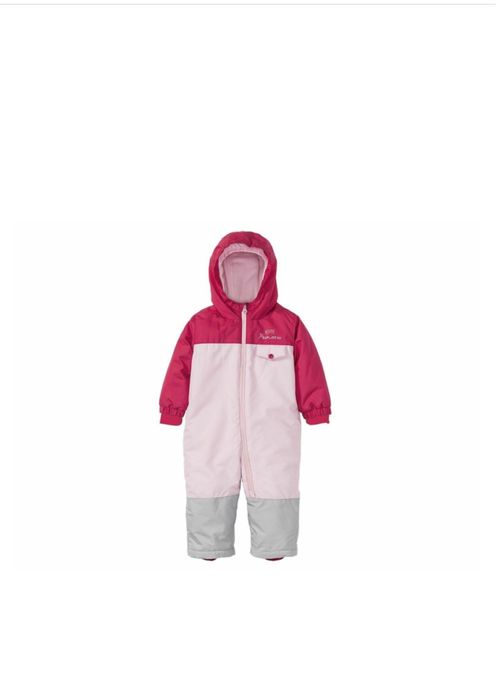 Термокомбінезон для дівчинки на флісі рожево-сірий