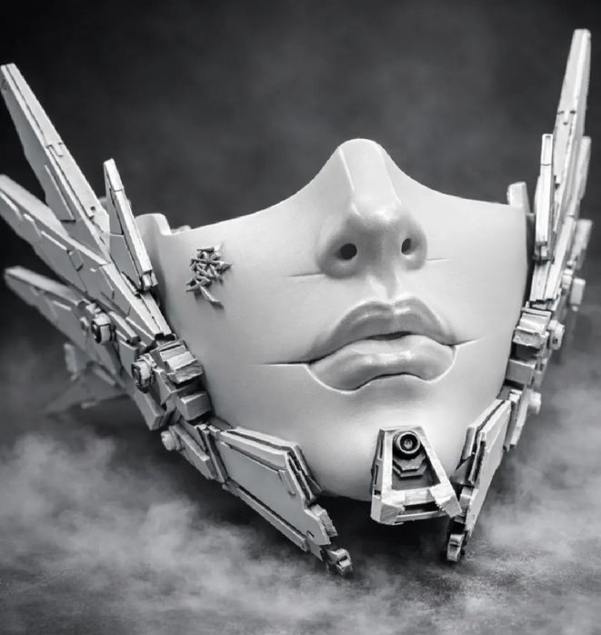 cyberpunkowa półmaska