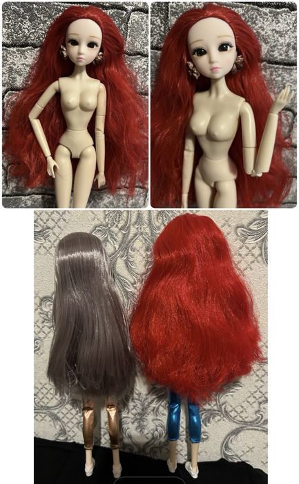 Лялька бжд аніме шарнірна з 3Д очіма  в одязі  та з сережками