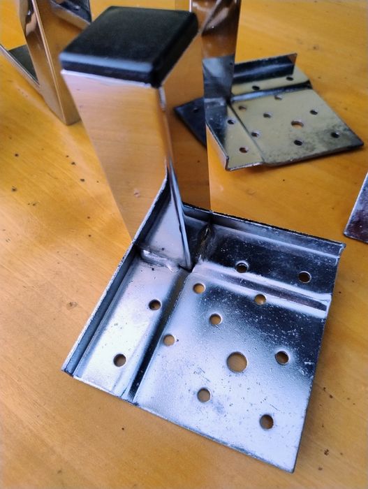 Nogi metalowe chrom do łóżka 6szt
