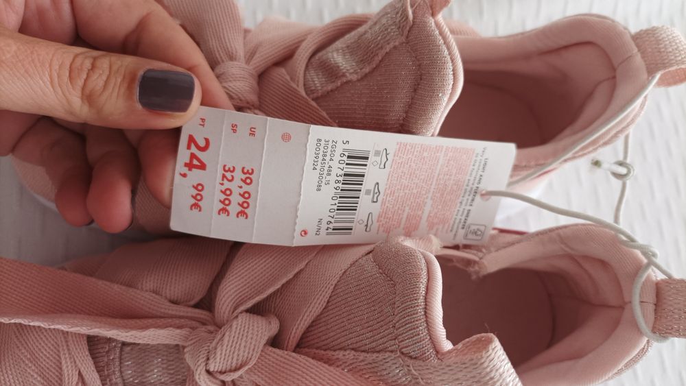Tenis rosa menina 32 NOVOS