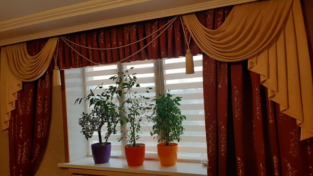 Комплект штор +ламбрекен+держатели+подхваты+ПОДАРОК