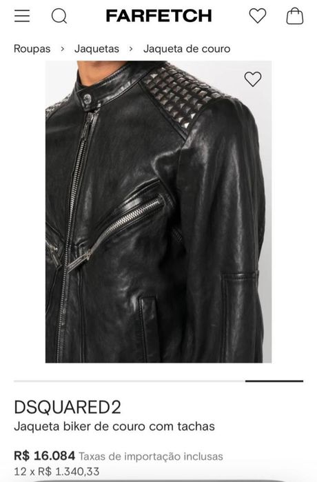 Jaqueta biker de coro com tachas