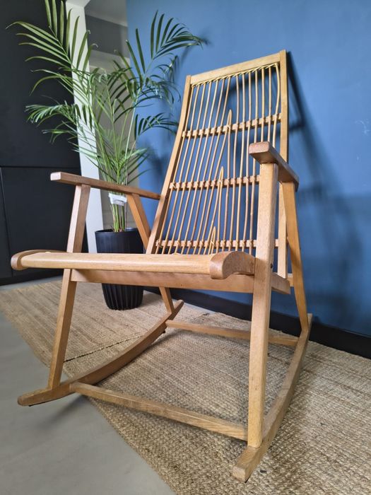 Fotel bujany vintage, lata 60-te, niemieckie Hellerau