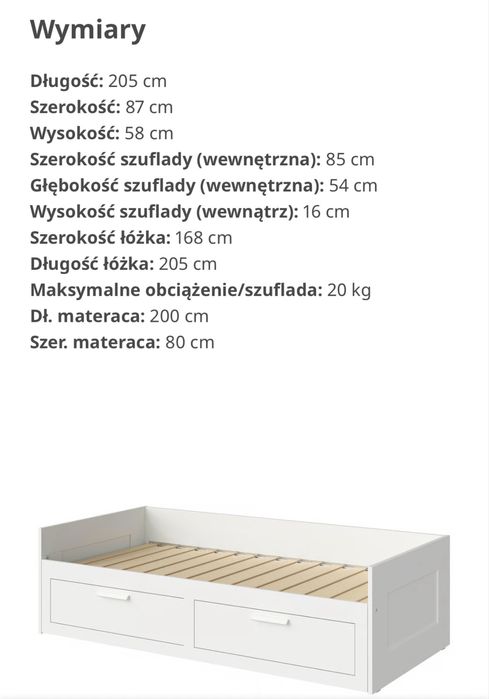 Łóżko BRIMNES ikea