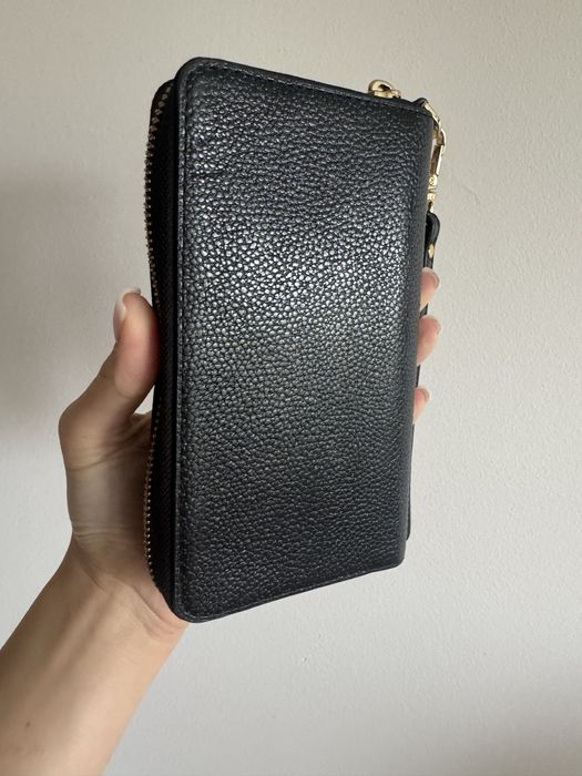 Portfel skórzany Michael Kors damski duży czarny