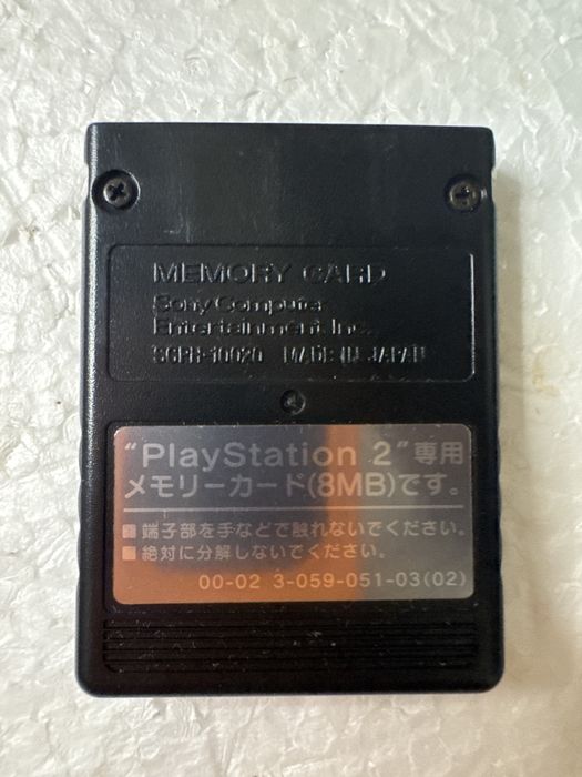 Oryginalna karta pamięci do konsoli PS2 Sony Playstation 2 SCPH-10020