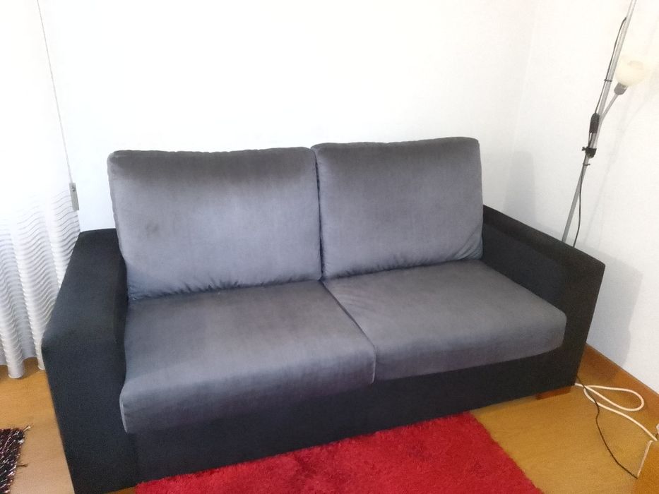 Sofá Cama preto/cinza