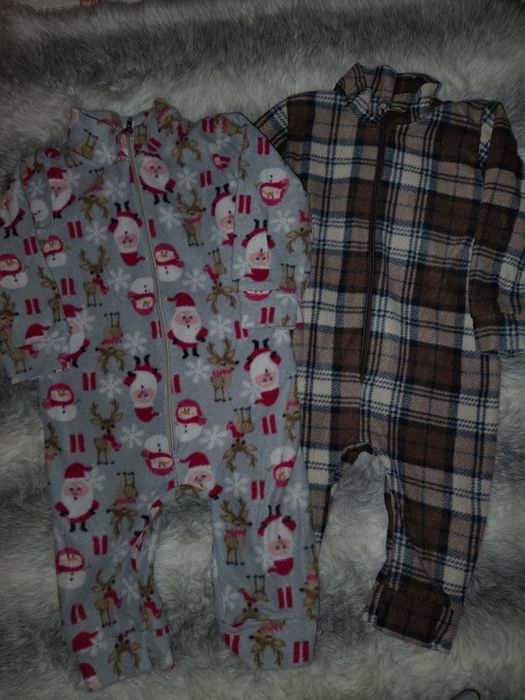 Ромпер флисовий 80 р. Клетка