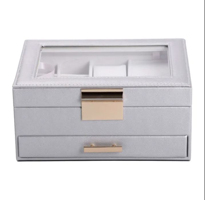 Скринька-органайзер для прикрас 23х17х11см із екошкіри