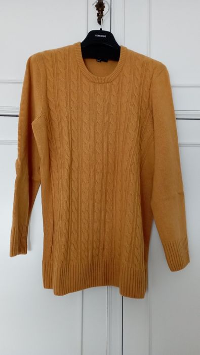 Mustard-colored wool sweater
