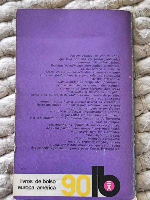 "Cartas Portuguesas" de Mariana Alcoforado