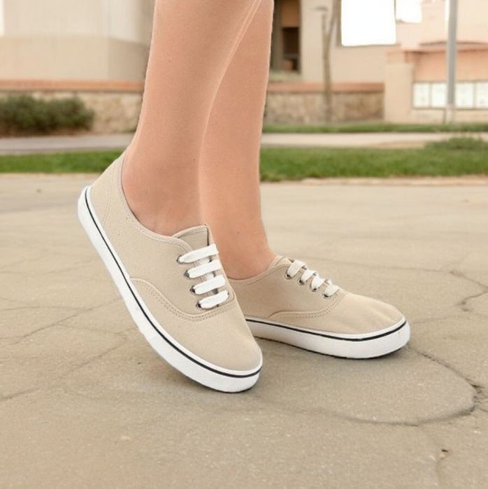 Ostatnie 30 i 33! WYPRZEDAŻ! Beżowe Dziecięce Trampki