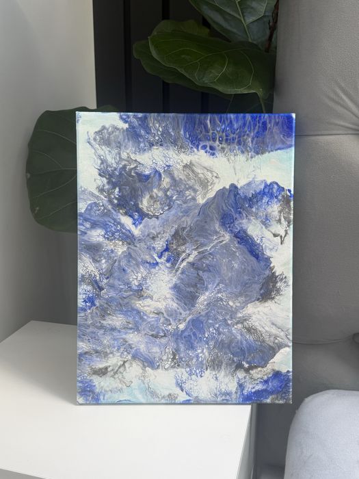 „Breathing Again” ręcznie malowany obraz abstrakcyjny | Fluid Art