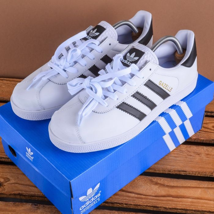 (1849) Кросівки кеди Adidas Gazelle білі (41-46) адідас