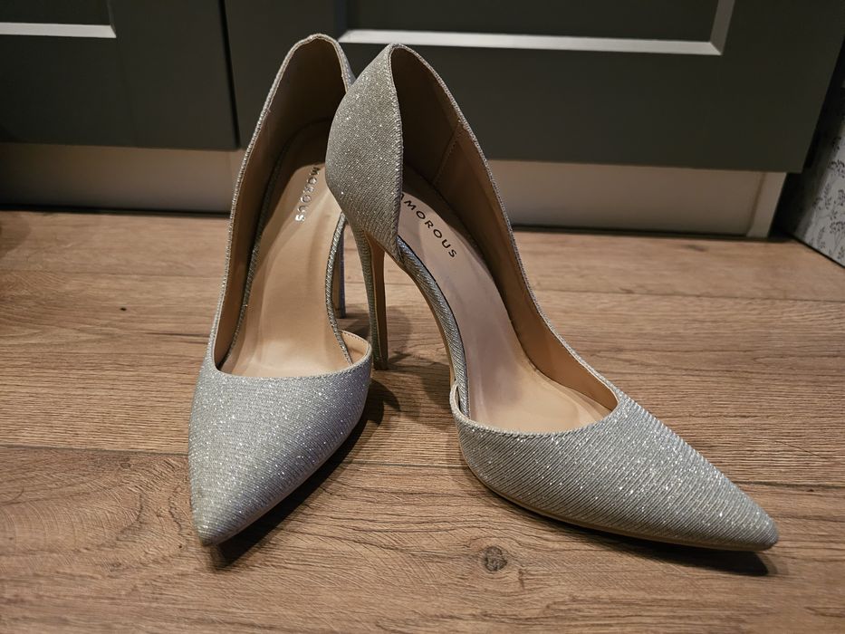 Szpilki srebrne błyszczące