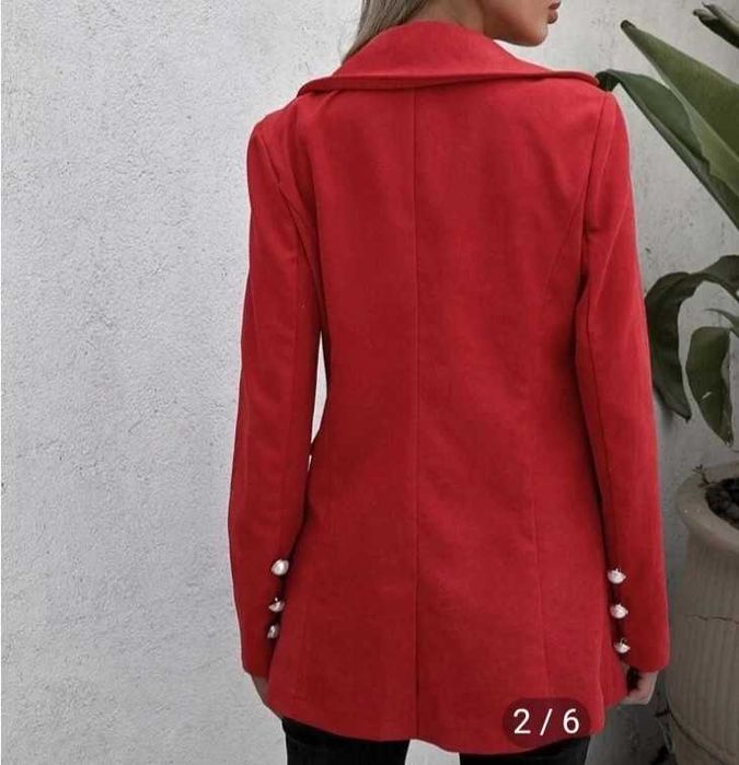 Casaco/Blazer - SHEIN (Vermelho; Tamanho XS)