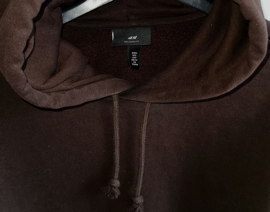 H&M Relaxed Fit  czekoladowa bluza z kapturem S/M/L